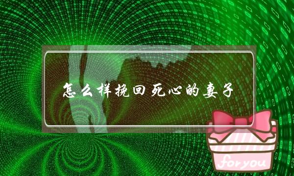 怎么样挽回死心的妻子-泡学网-喜悦人生,挽回婚姻,分手挽回,经验婚姻,情感挽回,情感咨询,分离小三,泡学书籍