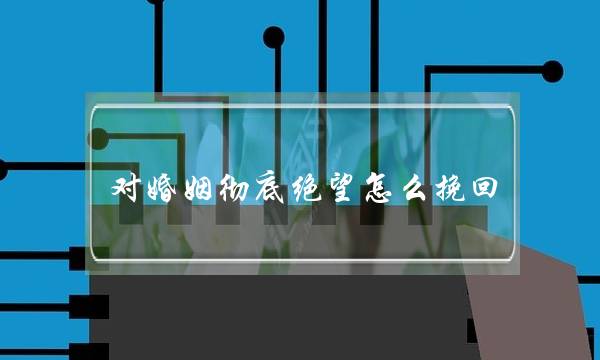 对婚姻彻底绝望怎么挽回-泡学网-喜悦人生,挽回婚姻,分手挽回,经验婚姻,情感挽回,情感咨询,分离小三,泡学书籍