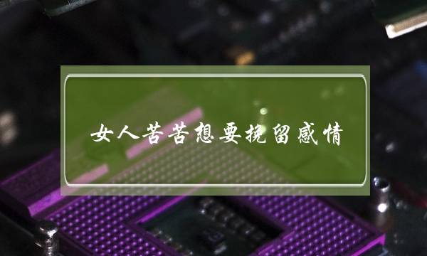 女人苦苦想要挽留感情(苦苦挽留的感情值得珍惜吗)-泡学网-喜悦人生,挽回婚姻,分手挽回,经验婚姻,情感挽回,情感咨询,分离小三,泡学书籍