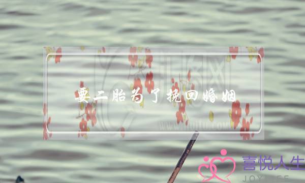 要二胎为了挽回婚姻-泡学网-喜悦人生,挽回婚姻,分手挽回,经验婚姻,情感挽回,情感咨询,分离小三,泡学书籍