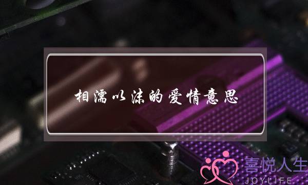 相濡以沫的爱情意思,相濡以沫八字情诗-泡学网-喜悦人生,挽回婚姻,分手挽回,经验婚姻,情感挽回,情感咨询,分离小三,泡学书籍