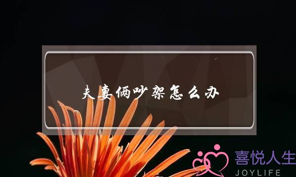 夫妻俩吵架怎么办(夫妻俩老是吵架该怎么解决问题)-泡学网-喜悦人生,挽回婚姻,分手挽回,经验婚姻,情感挽回,情感咨询,分离小三,泡学书籍